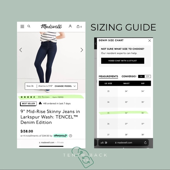 MADEWELL Tencel Denim Edition 9” High-Rise Skinny Jeans | 25 - Picture 15 of 15